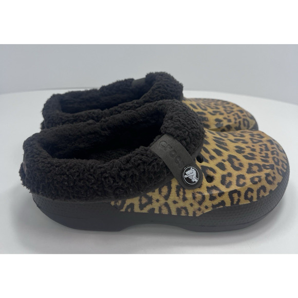Crocs Unisex Classic Blitzen Animal Print Lined Clog Size M-5 W-7 Winter - Picture 3 of 9